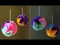 Star flower ball  easy paper flower ball tutorial  ezycraft