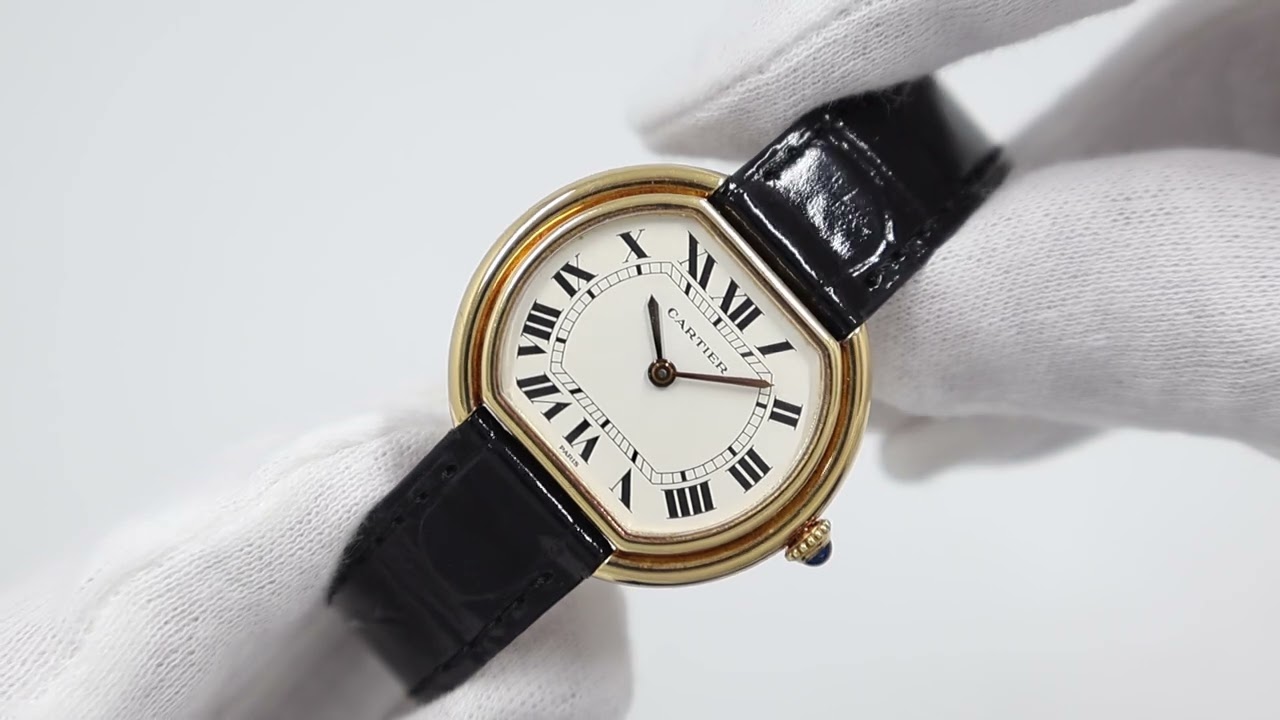 ピー　(プロフ必読) CARTIER カルティエ エリプス 18KYG Ref.78091 LMサイズ 1980年代