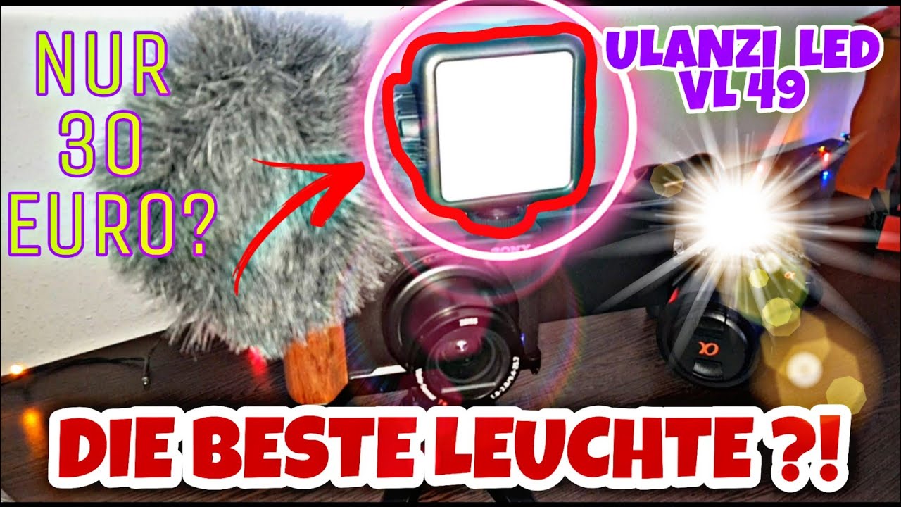 Die beste LED Leuchte für YouTube Videos?! ULANZI VL 49 Videolicht im genauen Test UNBOXING + REVIEW