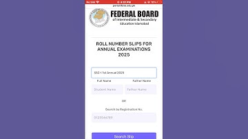 How to check Federal Board (9th,10th Class) Roll No. Slips 2025 #ssc #rollnoslip #federalboard #2025