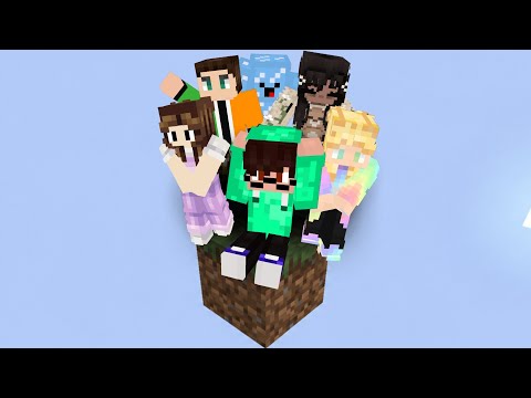 6 YOUTUBERS in ONE BLOCK in MINECRAFT!