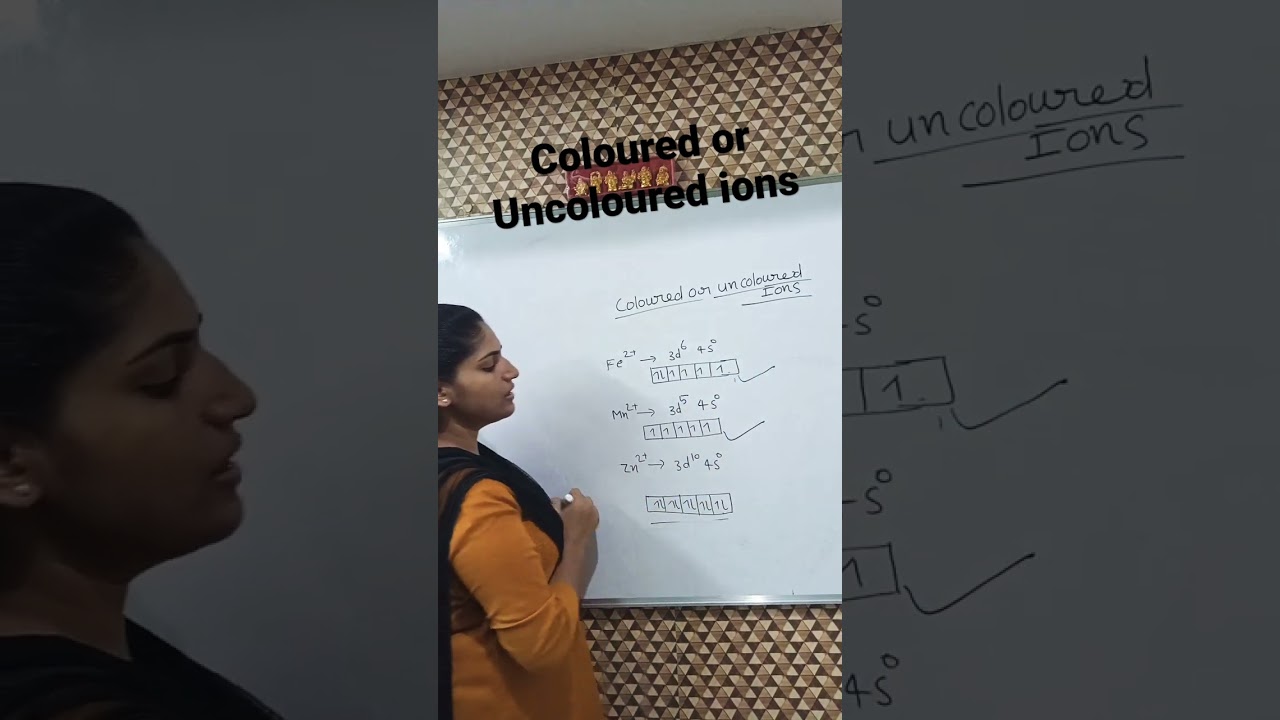 coloured or uncoloured Ions