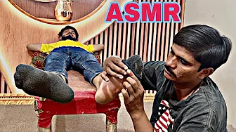 ASMR FEET CARE BY A MASTER WEARING SOCKS 🧦