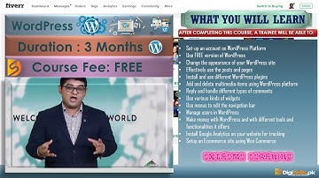 #WordPress #Digiskills #ExtremeLearning - Course Outline 2019 Urdu / Hindi