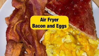 Air Fryer Bacon 🥓 Eggs 🍳 and Toast 🍞 | Chef Bae | Cuttin Up With Bae | Breakfast |