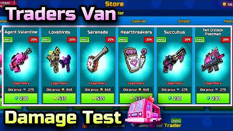 New Traders Van Damage Test, Valentine Weapons #2 - Pixel Gun 3D