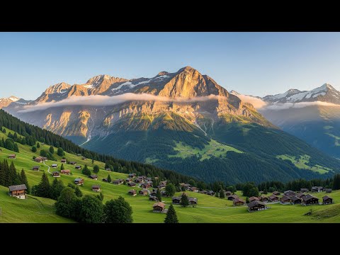جريندلفالد، سويسرا كما لم ترها من قبل | لقطات درون سينمائية 4K