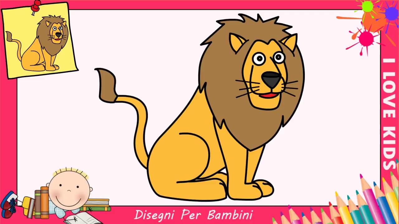 Come Disegnare Un Leone Facile Passo Per Passo Per Bambini Disegno Facile 4