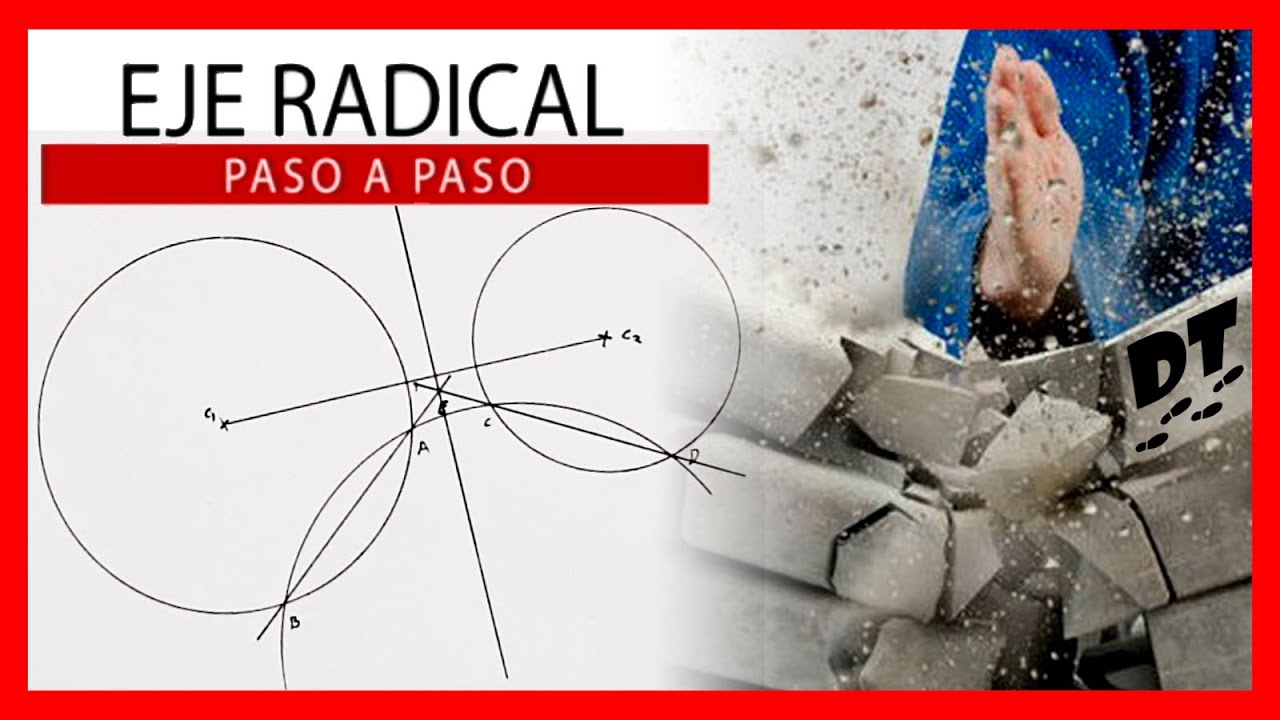 😂 EJE RADICAL de dos circunferencias ⭕⭕ Dibujo técnico paso a paso | Fácil y sencillo inténtalo