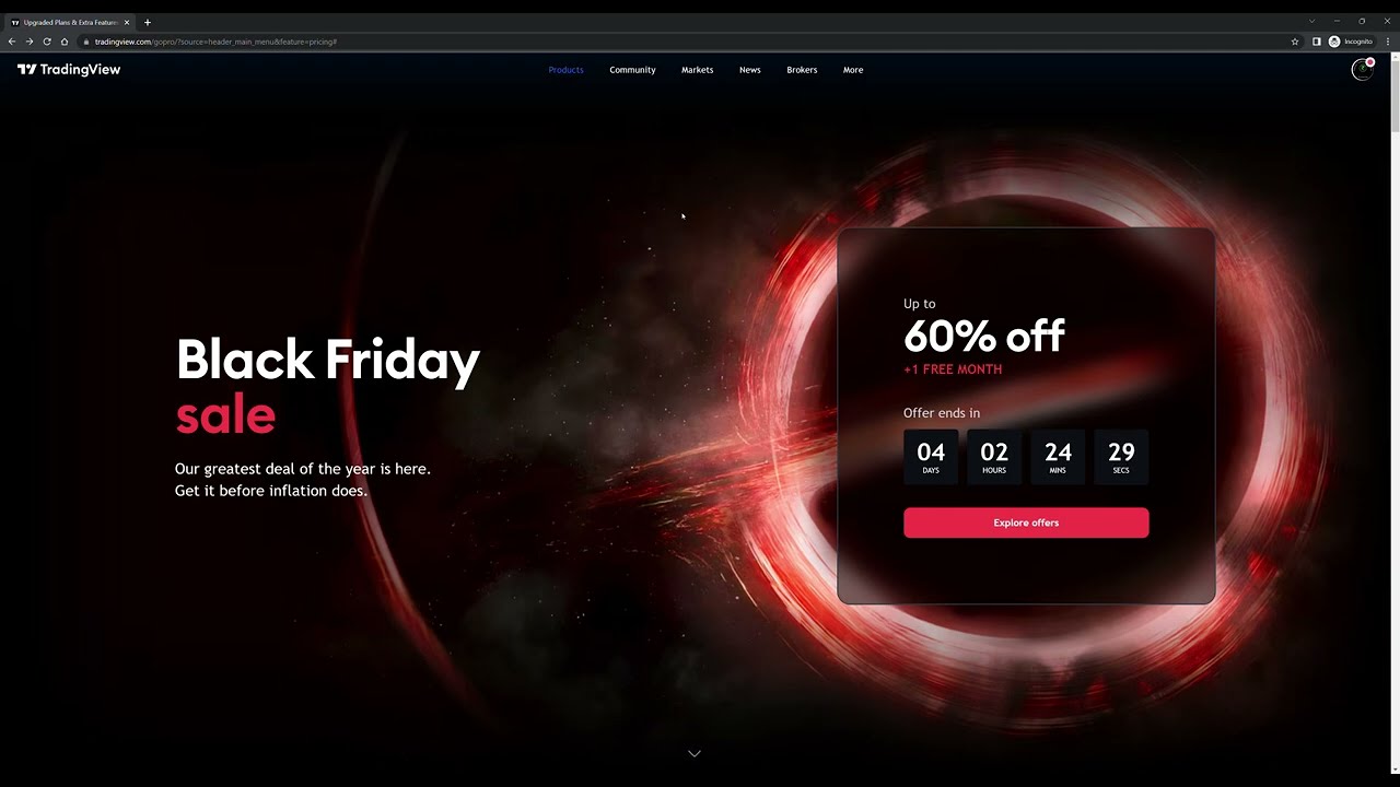 Black Friday Sale for TradingView. 