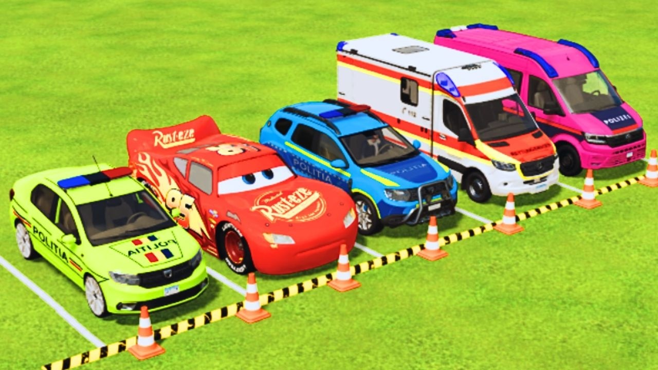 Перевозка полицейских машин, Dacia, McQueen, Duster, машин скорой помощи, аварийно-спасательных а...