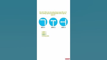 Câu 444. Biển nào cho phép được quay đầu xe đi theo hướng ngược lại khi đặt biển trước ngã ba,...?