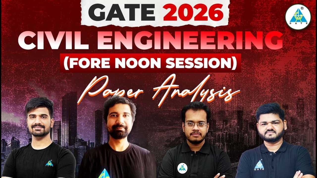 GATE 2026 CIVIL ENGINEERING || (FORE NOON SESSION) || Paper Analysis