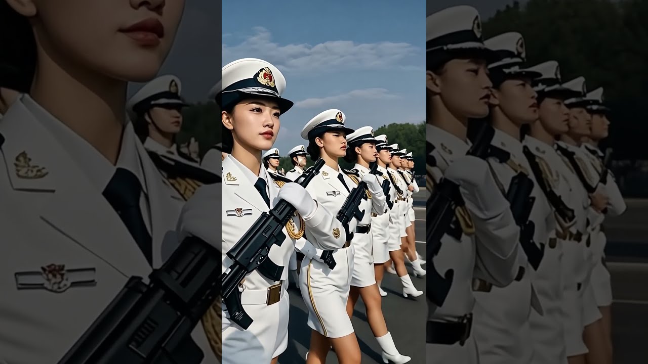 Chinese etiquette female soldiers