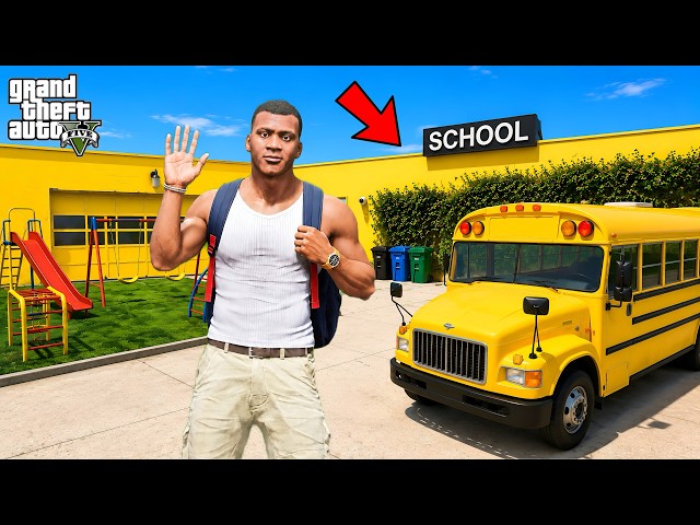 Franklin First Day Of NEW SCHOOL in GTA 5 ! in Telugu