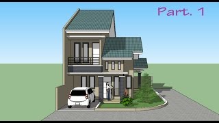 Cara menggambar rumah dengan Sketchup Part. 1