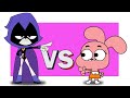 Raven vs Anais - Cartoon Rap Battles (Teen Titans Go vs Gumball)