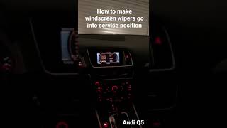 Make windscreen wipers go into service position | Audi Q5