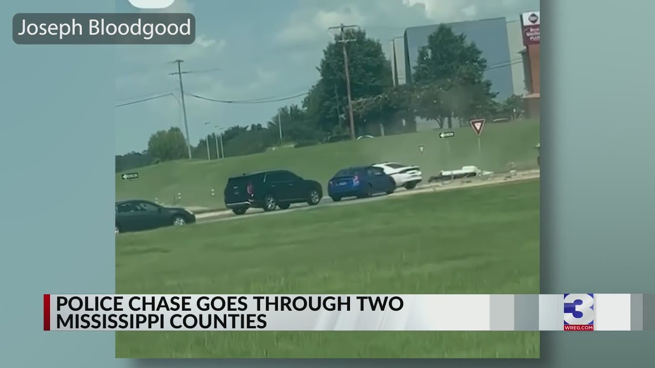 Suspect leads police on chase in Byhalia, MS - YouTube