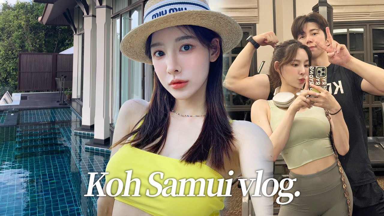 (SUB) 코사무이 VLOG l 신혼여행의 성지(?) 반얀트리 사무이🌱 l 휴양지 메이크업 GRWM💄 l 희두랑 우당탕탕 PT l 멋있는데 쫄았던 디너 불쇼🔥