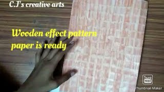 How to make wooden effect pattern paper with crayons C J s creative arts