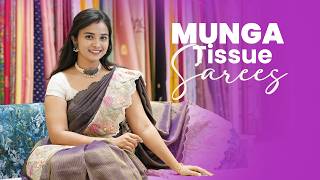 New Munga Tissue Saree Designs Soft, Shiny & Cly Look