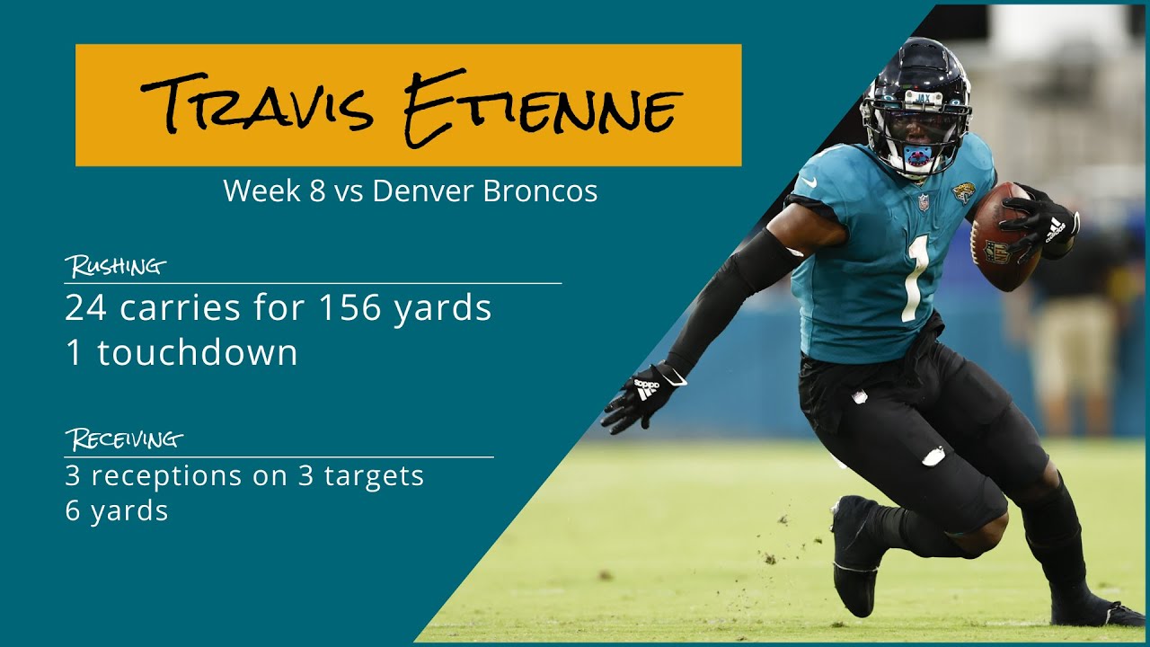Travis Etienne RB Jacksonville Jaguars | Every play | 2022 | Week 8 vs Denver Broncos