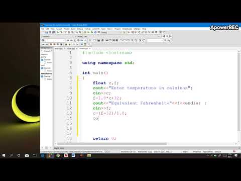 Program to convert temperature from Celsius to Fahrenheit with output in C++ tutorial-22