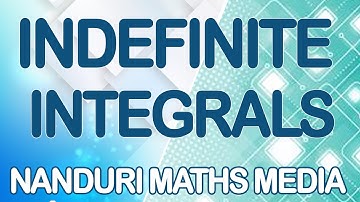 INDEFINITE INTERGERALS || FORMULA || #1 || NANDURI MATHS MEDIA