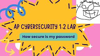 AP Cybersecurity Topic 1.2  - Suspicious Website Logins.    Lab.  How secure is my password