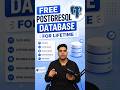 Lifetime FREE PostgreSQL + Database Branching! 🔥