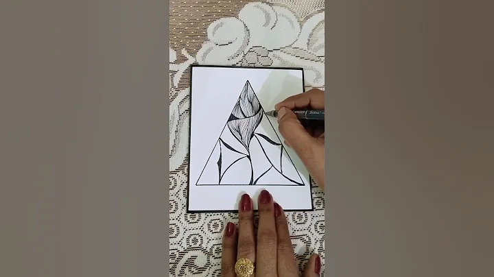 Doodle pattern #zentangle #doodle #lines #art #optical #illusion #pattern #short video #shorts