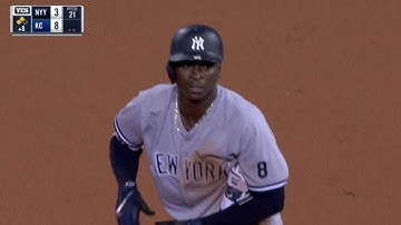 NYY@KC: Gregorius plates two with bases-loaded double