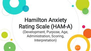 Hamilton Anxiety Rating Scale (HAM-A) Psychology, Urdu and Hindi