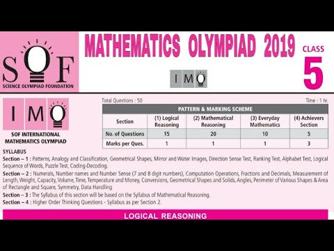 class 5 maths olympiad question paper fully explained by kv teacher for school students youtube