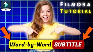 How to MAKE Word-by-Word Subtitle Animations in Filmora 13