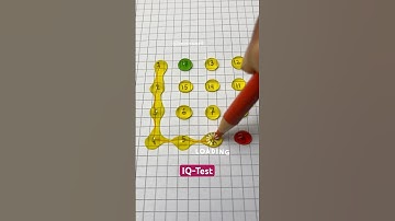 Een geblokt pad tekenen met de nummers 1 en 17? #tekenen #lijn #wiskunde #quiz #korte broek