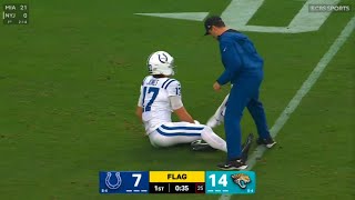 Daniel Jones Non-Contact Lower Leg Injury vs Jaguars