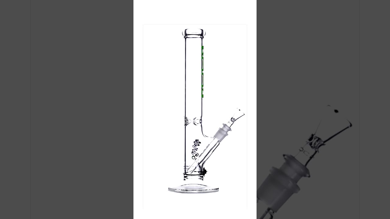 ROOR Straight Tube Bong 14” Green