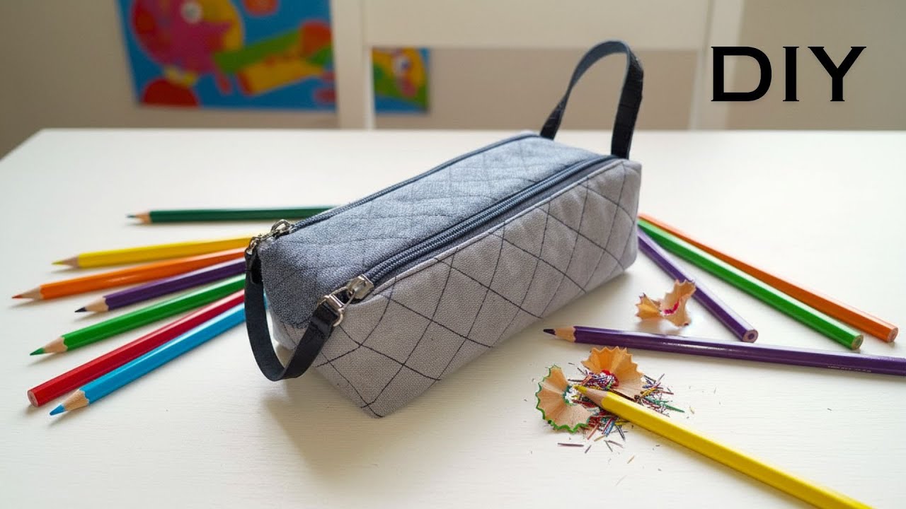 Easy DIY Zipper Bag | Pencil Case Sewing Tutorial for Beginners just 10 Minute