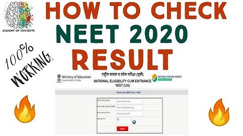 how to check neet result 2020 || neet result 2020 || neet 2020 latest news
