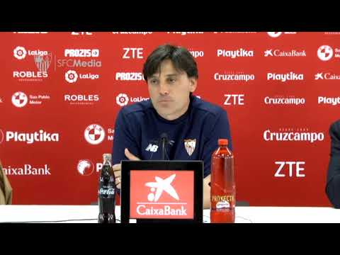 Montella espera "Un partido muy intenso y agresivo" en La Rosaleda. 27/02/18. Sevilla FC