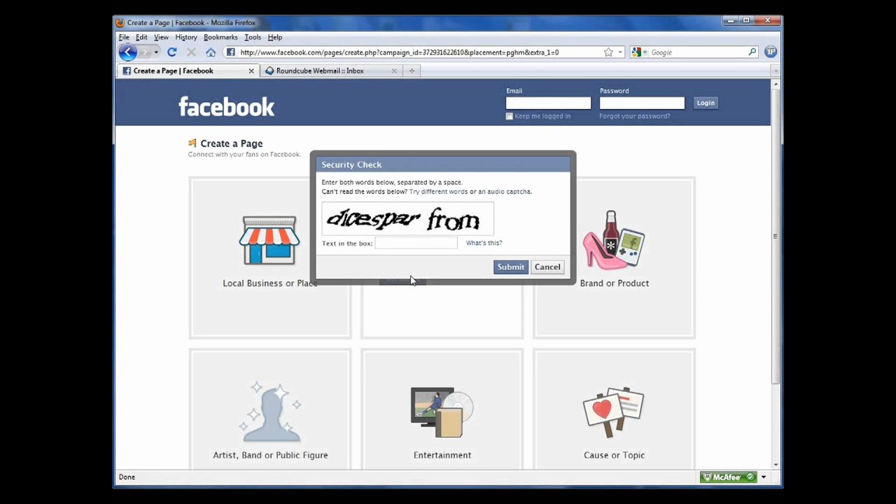 Create Personal Facebook Page