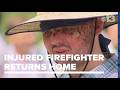 'I'm feeling good': Injured firefighter returns home after Robbins Lumber mill explosion