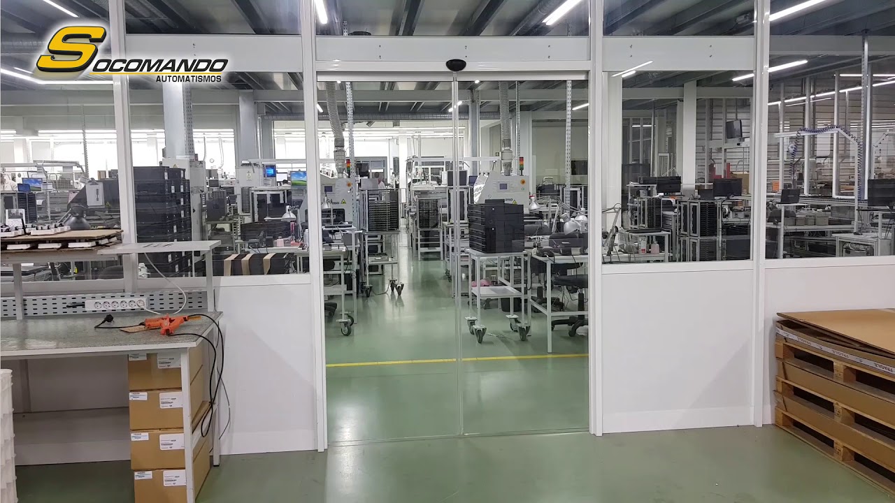Portas rápidas e automáticas de vidro- funcionamento