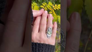 Making a Sterling silver and gemstone statement ring #howitsmade #handmade #ring #jewelrymaking