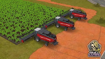 3x Combine Harvesters Canola Farming Simulator 18, FS18 | Timelapse #skullgaming