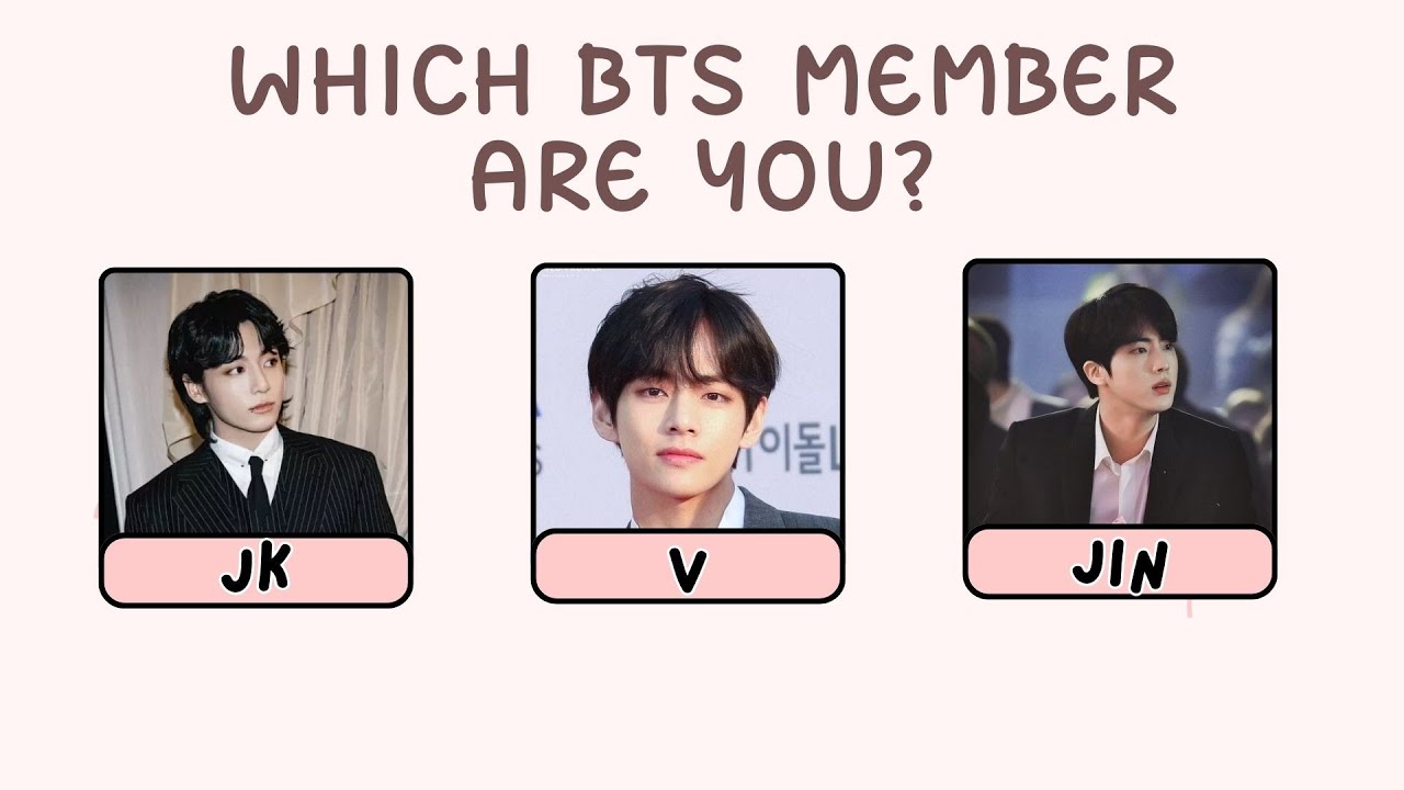 Which BTS Member Are You? 🤔 - Fun Personality Quiz 😎| #bts #army # ...