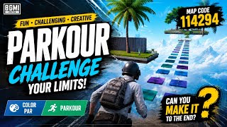 BGMI WOW PARKOUR MAP CHALLENGE 😱 Impossible Jumps & Fun Gameplay | Code 114294