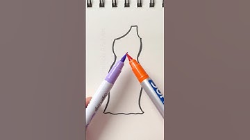 Blending doms brush pens tips #easy #art #artforbeginners #kidsvideo #simpledrawing #shading #dress